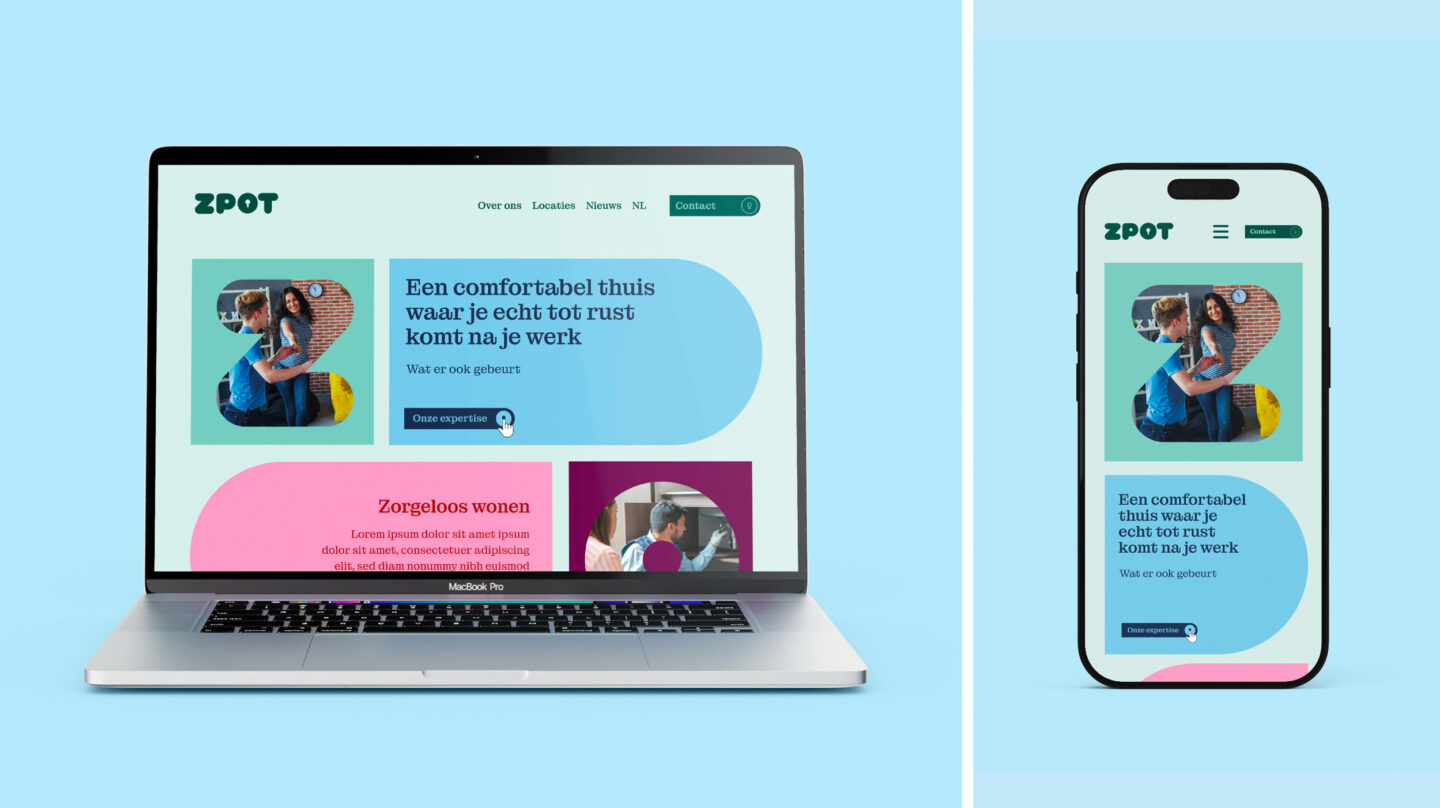 mockup website Zpot