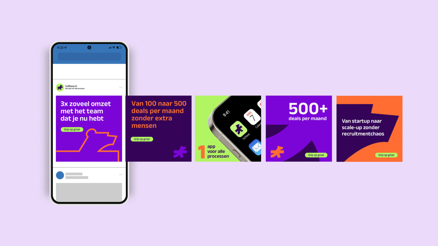Mockup van de social van Softbear