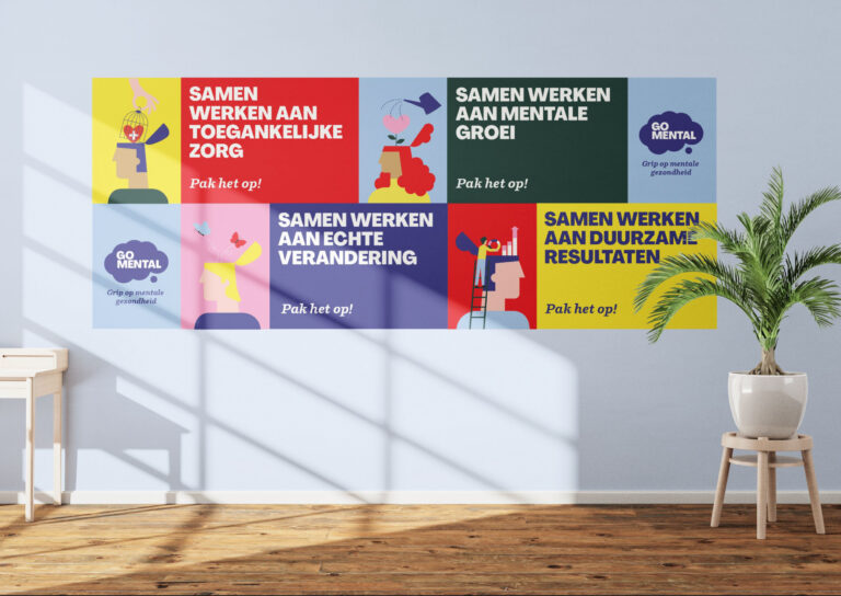 Mockups van posters van GoMental