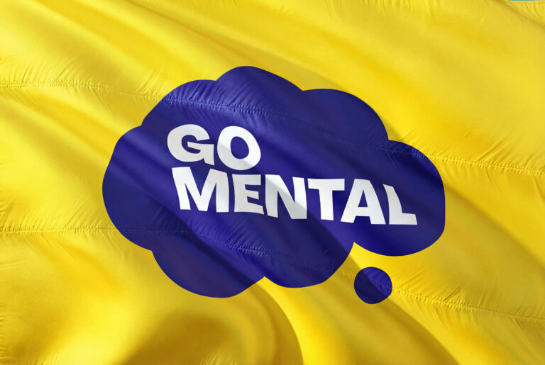 Vlag met Go Mental logo web